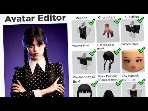 Видео: ДЕЛАЮ СКИН УЭНСДЕЙ В РОБЛОКСЕ!