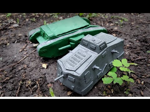 Видео: A7V против MARK 1 из пластилина.