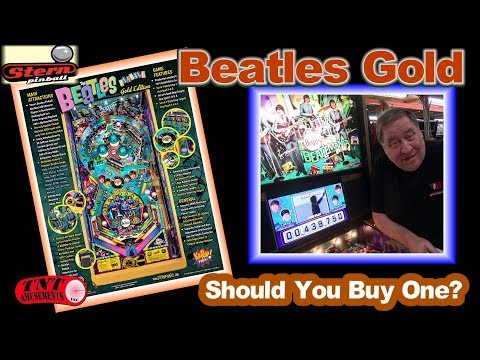 Видео: #1454 Stern BEATLES GOLD новый пинбольный автомат и сравнение с SEA WITCH - TNT Amusements