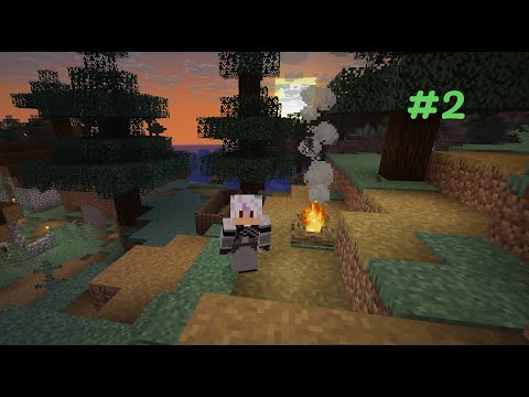 Видео: Нашёл деревню, потихоньку изучаю мир.