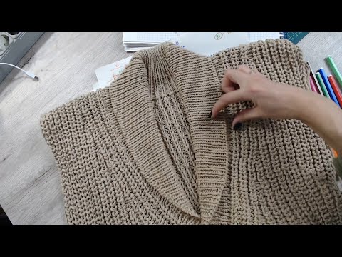 Видео: Как Cделать Расчеты Планки и воротника-шальки для Вязаного Кардигана | Урок 10