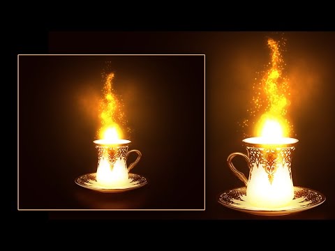 Видео: Световой эффект в Фотошоп. Создаем магическую чашку/ Photoshop CS6-СС2015.5