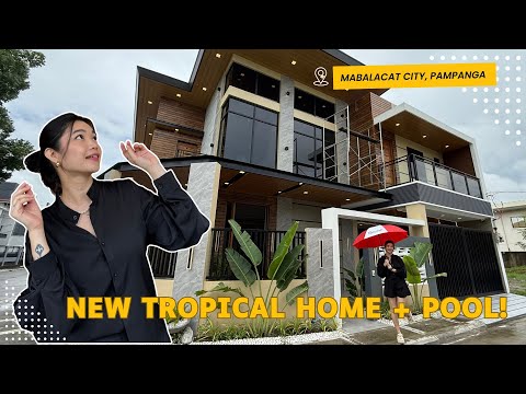 Видео: Экскурсия по дому №31 | НОВЫЙ современный тропический дом с бассейном в Пампанге! Обязательно пос...