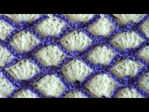 Видео: Узор Веерочки в сеточке