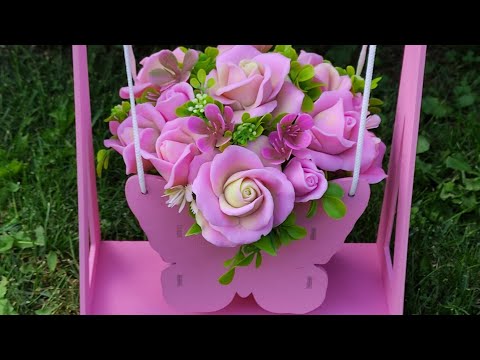 Видео: Букет в кашпо "Качели - бабочка" 🦋
