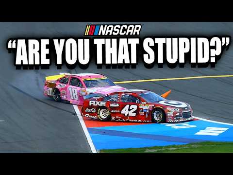 Видео: Глупые моменты NASCAR, которые каким-то образом становятся еще хуже: «Что за хрень он творит?»