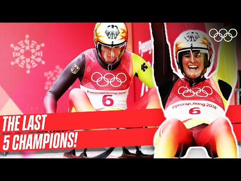 Видео: Женщины, одиночный санный спорт | Последние 5 чемпионов! 🥇