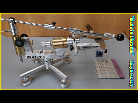 Видео: Вражає ⁉️ Перше заточування шеф ножа на професійній точилці від Клодчик - HELICOPTER 🚁 Мій відгук!