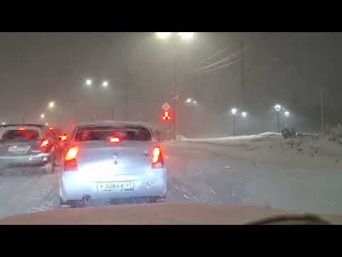 Видео: Мурманск,  понедельник,  20 января 2025г. Метель. Условия для нивы тревел... Поехали.