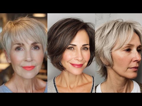 Видео: Современные стрижки для женщин старше 55, 60 и 70 лет, которые производят самое сильное впечатлен...
