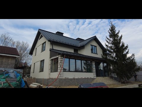Видео: Утепление фасадов газобетоном по технологии СФТК Мокрый Фасад. Декоративная штукатурка Ceresit CT174