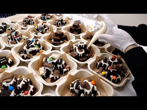 Видео: Шоколадный торт Брауни - Корейская уличная еда