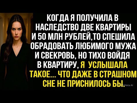 Видео: Когда я получила в наследство квартиры и 50 млн рублей, то спешила обрадовать мужа и свекровь, но...