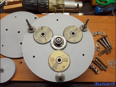 Видео: Тросомот с планетарным механизмом