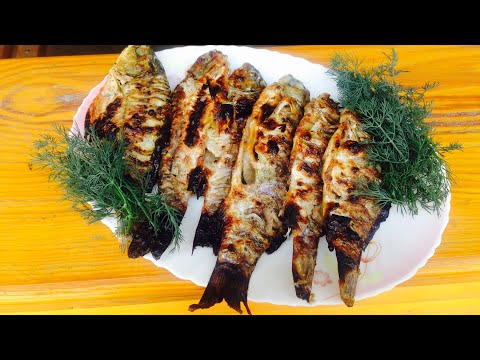 Видео: Рыба на Мангале КАРАСИ на Решетке
