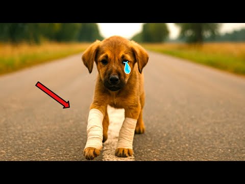 Видео: Щенок со сломанными лапами пробежал 100 км. Финал тронет ваше сердце