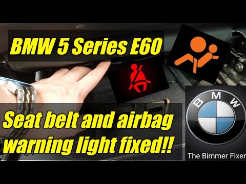 Видео: Исправлена ​​подушка безопасности и контрольная лампа ремня безопасности BMW 530d e60 Msport!