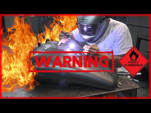 Видео: Ремонт сварного шва на протекающем бензобаке | Устранение течи в топливном баке