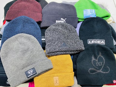 Видео: Мешок № с5859. Взрослые Шапки, Супер-Крем! Арт 3797. Вес 9,5 кг. Кол-во 117 шт.