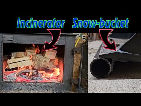 Видео: Взгляд на мою мусоросжигательную печь и ведро для снега