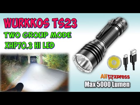 Видео: Wurkkos TS23 XHP70D Hi 5000Lm ♦ Обзор, замеры, ночные тесты. Full  review.