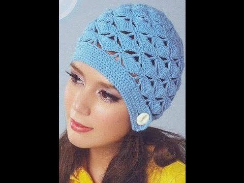 Видео: Вязаная элегантная шапочка крючком