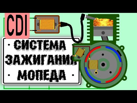 Видео: Как работает зажигание скутера CDI, описание, схема. ignition scooter encendido scooter