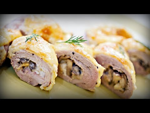 Видео: Новогодние мясные рулеты с грибами 🌲 Смотреть обязательно 🎄 новый год 2018 🎄рецепты на новый год