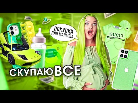 Видео: СКУПАЮ ВСЕ ЗЕЛЁНОГО ЦВЕТА ЧЕЛЛЕНДЖ! Мой Бюджет НЕ ОГРАНИЧЕН! 24 часа одного цвета
