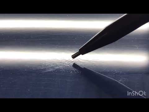 Видео: Субару , удаление потянутой вмятины прибором Галича