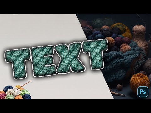 Видео: Создаем вязаный текст в Фотошопе | knitting text style in Photoshop