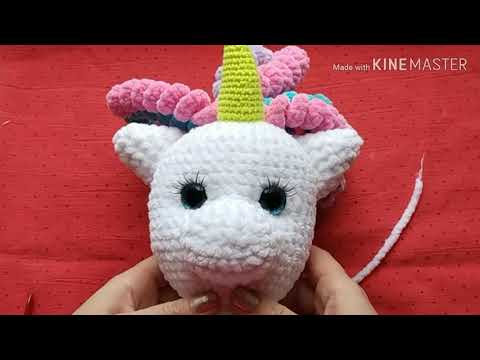 Видео: Видеоурок #9 Утяжка глазок вязаной игрушки амигуруми  единорожки