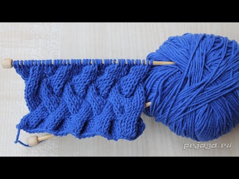 Видео: Узор спицами «Коса с тенью»