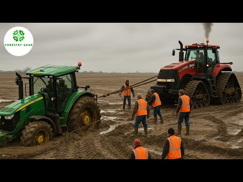 Видео: Подборка «Трактор застрял в грязи». Удивительные навыки тракториста №1