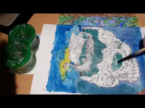 Видео: ПРИШЛО ВРЕМЯ РАСКРАШИВАТЬ №2. РАСКРАШИВАЮ И БОЛТАЮ.