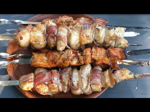 Видео: Шашлык из щуки, готовим вкусный шашлык из рыбы в тандыре, два рецепта маринада для шашлыка.