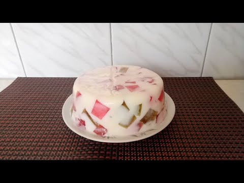 Видео: Торт-Желе "Бите скло" з молоком та сметаною/ Літній десерт #рецепти #желе 186