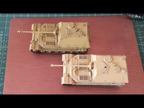 Видео: САУ "Элефант"-параллельная сборка Zvezda, Revell...35 scale...шаг 3