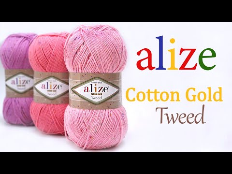 Видео: Коттон Голд Твид Ализе / Cotton Gold Tweed Alize