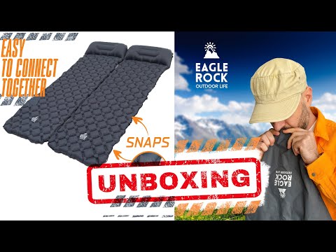 Видео: Надувний туристичний килимок каремат з подушкою Eagle Rock РОЗПАКОВКА 40DNylon TPU