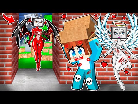 Видео: Я И АНГЕЛ ТВ ВУМЕН ПРЯЧЕМСЯ ОТ ДЕМОН ТВ ВУМЕН В МАЙНКРАФТ! КРАСЯ ANGEL AND DEMON TV WOMAN MINECRAFT