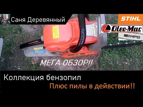 Видео: ОБЗОР на мою коллекцию бензопил! Итальянец, Немец и два Эстонца/Китайца!!!