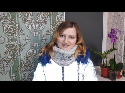 Видео: Женский шарф снуд спицами с объемным узором в технике клоке по кругу.