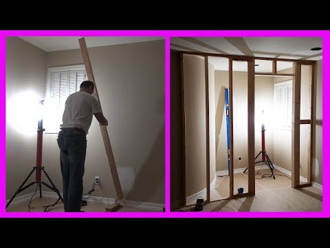 Видео: How to Build a Closet Frame in Bedroom. Part 2. Строим кладовку