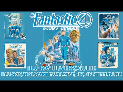 Видео: Фантастическая четвёрка: Первые шаги — Blu-ray, эксклюзив Walmart, 4K, стилбук 4K | Руководство п...