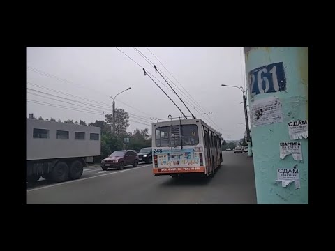 Видео: ЧИТА Троллейбус ВМЗ-375 б/н 248 по единице