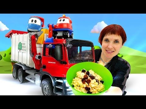 Видео: Веселая школа Капуки Кануки. Что Грузовичок Лева приготовил на завтрак? Игры и мультики для малышей