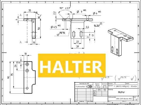 Видео: Моделирование держателя(кронштейна) в системе NX CAD 2206