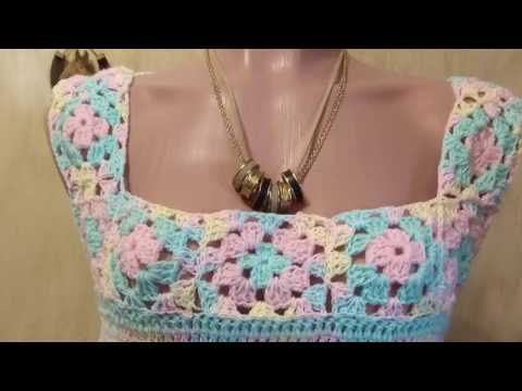 Видео: Летний топ, туника, сарафан крючком