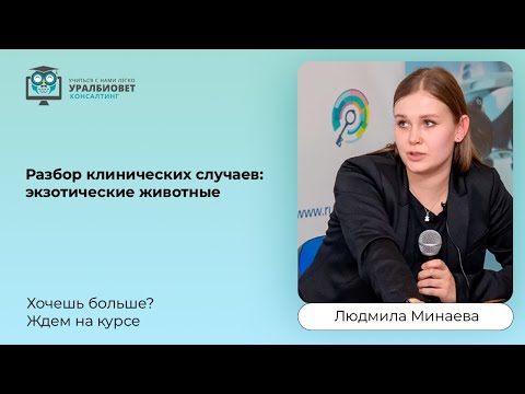Видео: Интерактивный разбор клинических случаев  экзотические животные , лектор Людмила Ефимова (Минаева)